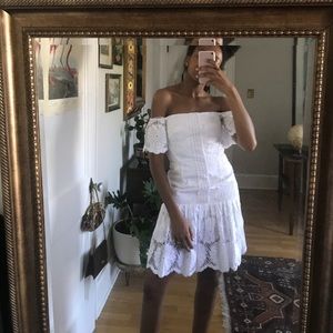 NICHOLAS
Off-The-Shoulder Sunflower-Lace Dress